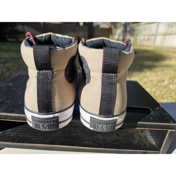 Mens 12 Converse Chuck Taylor All Star Street Mid Khaki Tan White Shoes 162383F - Picture 6 of 12
